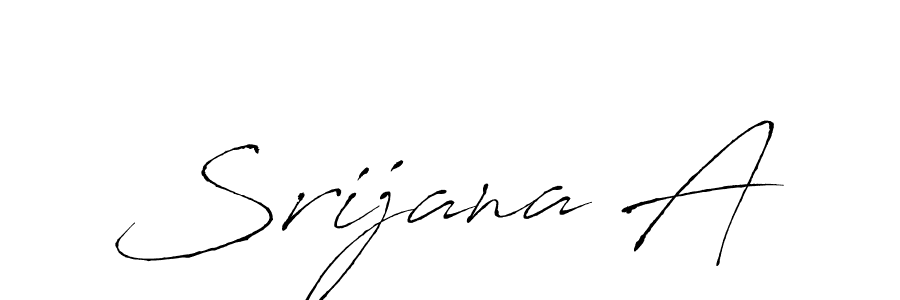 This is the best signature style for the Srijana A name. Also you like these signature font (Antro_Vectra). Mix name signature. Srijana A signature style 6 images and pictures png