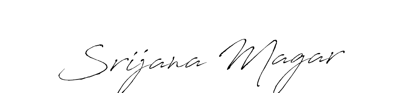 Create a beautiful signature design for name Srijana Magar. With this signature (Antro_Vectra) fonts, you can make a handwritten signature for free. Srijana Magar signature style 6 images and pictures png