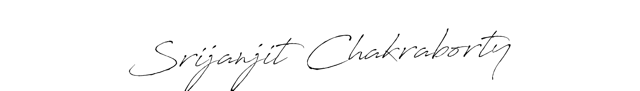 How to make Srijanjit Chakraborty name signature. Use Antro_Vectra style for creating short signs online. This is the latest handwritten sign. Srijanjit Chakraborty signature style 6 images and pictures png