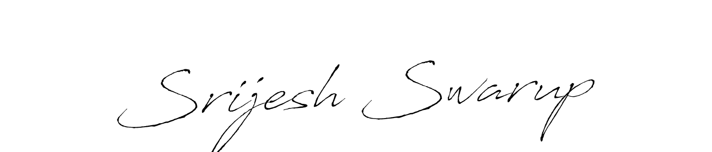 How to make Srijesh Swarup name signature. Use Antro_Vectra style for creating short signs online. This is the latest handwritten sign. Srijesh Swarup signature style 6 images and pictures png