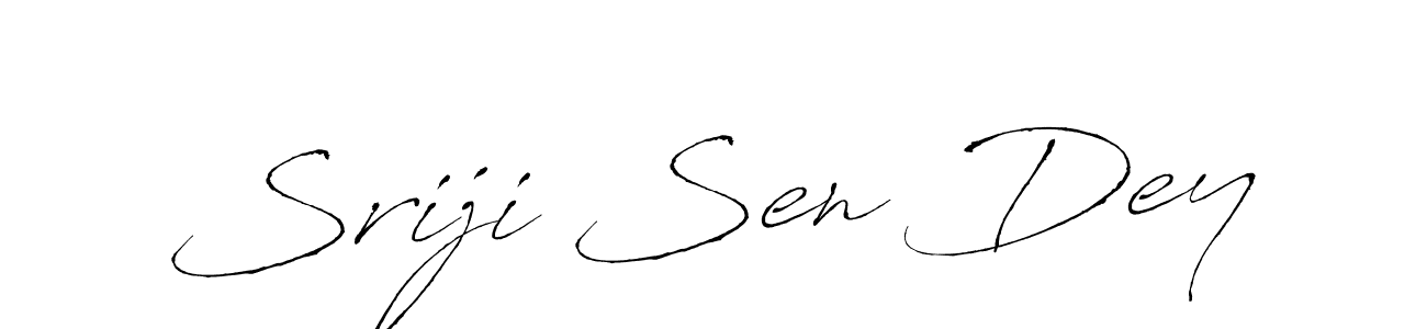 How to make Sriji Sen Dey name signature. Use Antro_Vectra style for creating short signs online. This is the latest handwritten sign. Sriji Sen Dey signature style 6 images and pictures png