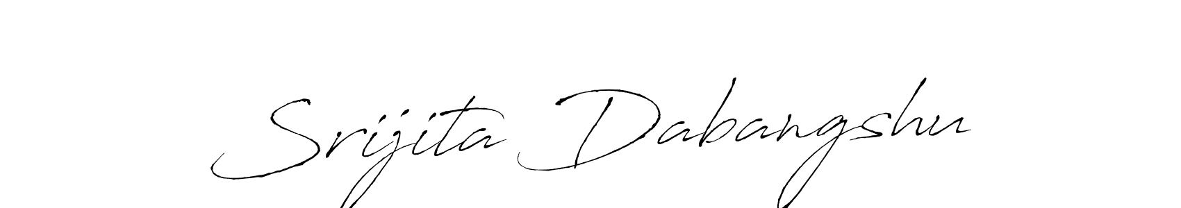 Design your own signature with our free online signature maker. With this signature software, you can create a handwritten (Antro_Vectra) signature for name Srijita Dabangshu. Srijita Dabangshu signature style 6 images and pictures png
