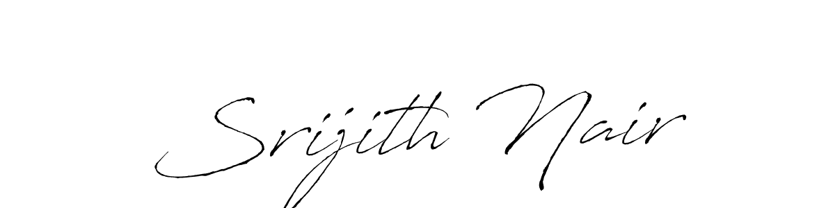 Create a beautiful signature design for name Srijith Nair. With this signature (Antro_Vectra) fonts, you can make a handwritten signature for free. Srijith Nair signature style 6 images and pictures png