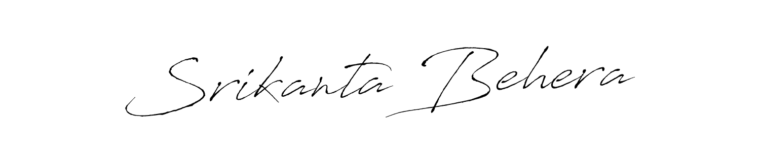 How to make Srikanta Behera name signature. Use Antro_Vectra style for creating short signs online. This is the latest handwritten sign. Srikanta Behera signature style 6 images and pictures png