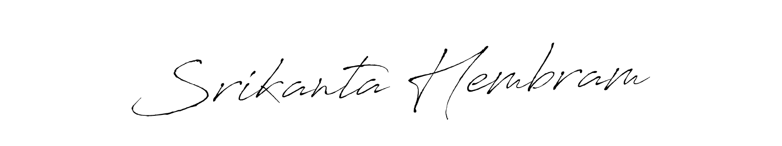 Antro_Vectra is a professional signature style that is perfect for those who want to add a touch of class to their signature. It is also a great choice for those who want to make their signature more unique. Get Srikanta Hembram name to fancy signature for free. Srikanta Hembram signature style 6 images and pictures png