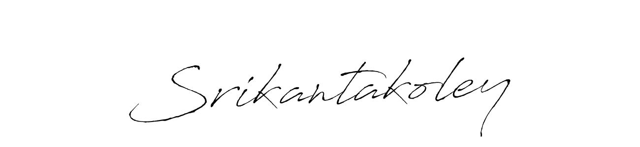 Use a signature maker to create a handwritten signature online. With this signature software, you can design (Antro_Vectra) your own signature for name Srikantakoley. Srikantakoley signature style 6 images and pictures png