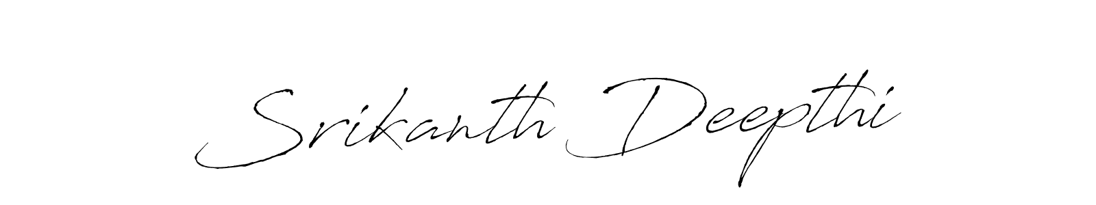 How to make Srikanth Deepthi name signature. Use Antro_Vectra style for creating short signs online. This is the latest handwritten sign. Srikanth Deepthi signature style 6 images and pictures png