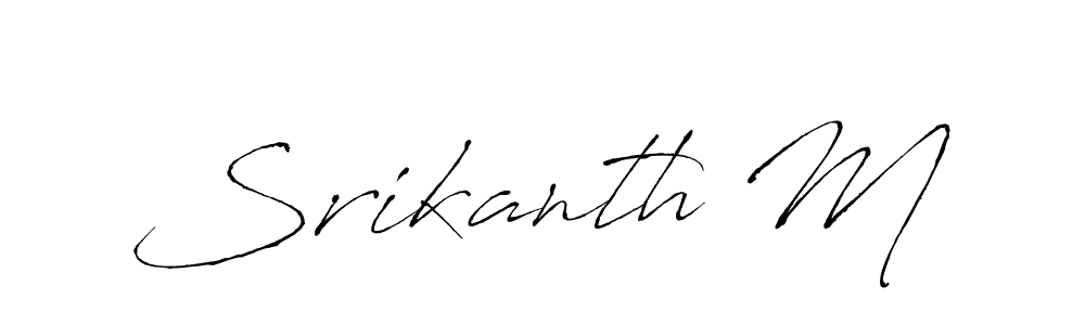 Design your own signature with our free online signature maker. With this signature software, you can create a handwritten (Antro_Vectra) signature for name Srikanth M. Srikanth M signature style 6 images and pictures png