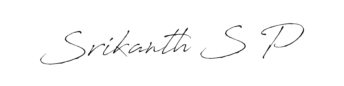 How to make Srikanth S P signature? Antro_Vectra is a professional autograph style. Create handwritten signature for Srikanth S P name. Srikanth S P signature style 6 images and pictures png