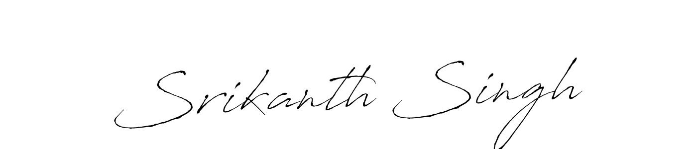 Design your own signature with our free online signature maker. With this signature software, you can create a handwritten (Antro_Vectra) signature for name Srikanth Singh. Srikanth Singh signature style 6 images and pictures png