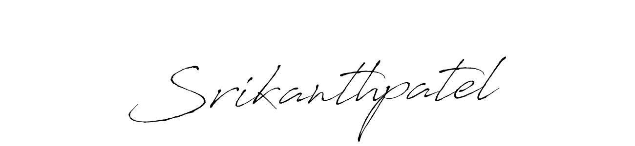 Design your own signature with our free online signature maker. With this signature software, you can create a handwritten (Antro_Vectra) signature for name Srikanthpatel. Srikanthpatel signature style 6 images and pictures png