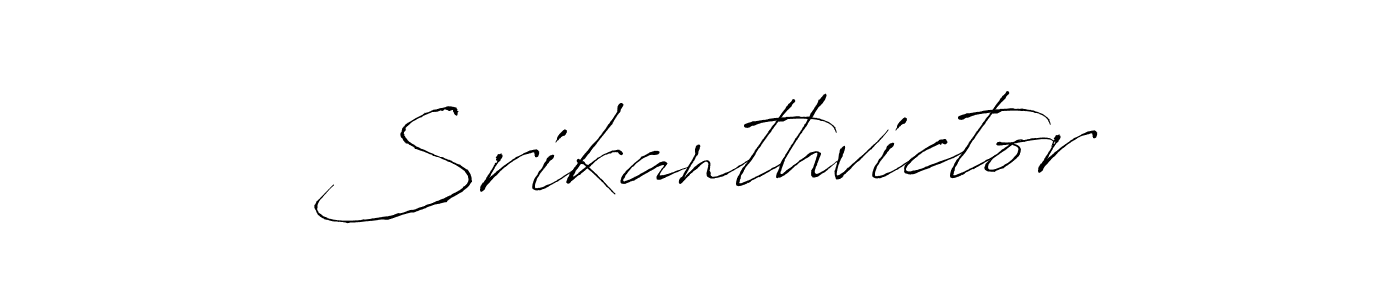 Design your own signature with our free online signature maker. With this signature software, you can create a handwritten (Antro_Vectra) signature for name Srikanthvictor. Srikanthvictor signature style 6 images and pictures png