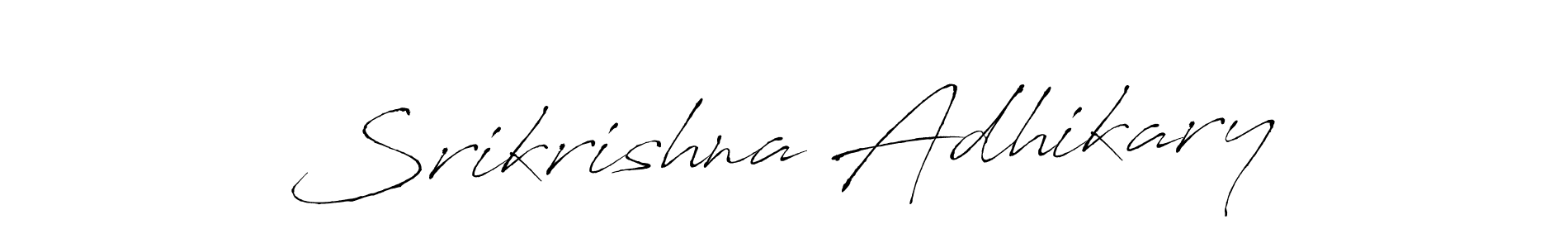 Antro_Vectra is a professional signature style that is perfect for those who want to add a touch of class to their signature. It is also a great choice for those who want to make their signature more unique. Get Srikrishna Adhikary name to fancy signature for free. Srikrishna Adhikary signature style 6 images and pictures png