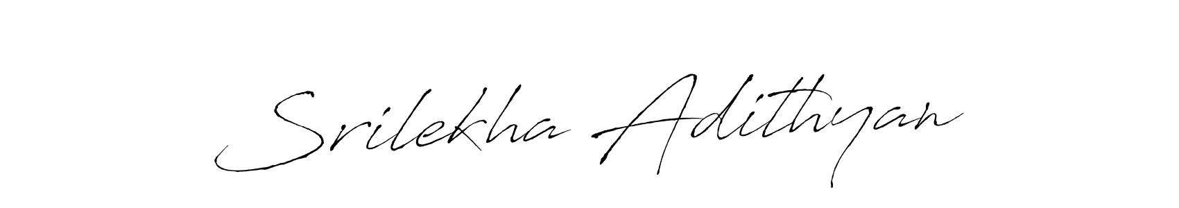 This is the best signature style for the Srilekha Adithyan name. Also you like these signature font (Antro_Vectra). Mix name signature. Srilekha Adithyan signature style 6 images and pictures png