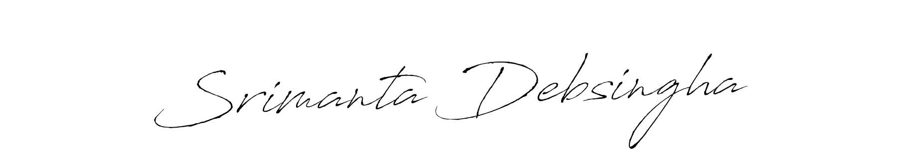 How to make Srimanta Debsingha signature? Antro_Vectra is a professional autograph style. Create handwritten signature for Srimanta Debsingha name. Srimanta Debsingha signature style 6 images and pictures png