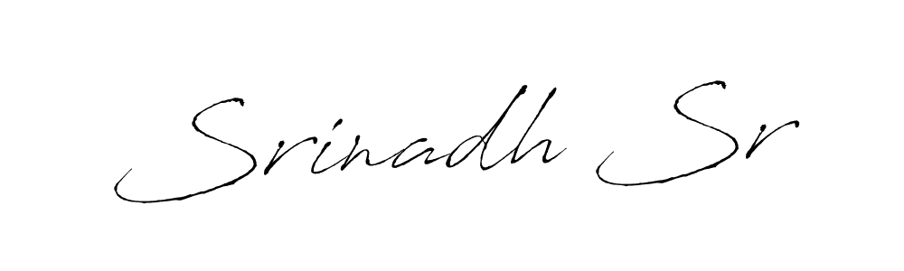 Use a signature maker to create a handwritten signature online. With this signature software, you can design (Antro_Vectra) your own signature for name Srinadh Sr. Srinadh Sr signature style 6 images and pictures png