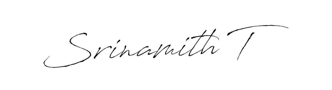 Srinamith T stylish signature style. Best Handwritten Sign (Antro_Vectra) for my name. Handwritten Signature Collection Ideas for my name Srinamith T. Srinamith T signature style 6 images and pictures png