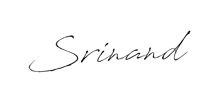 How to make Srinand name signature. Use Antro_Vectra style for creating short signs online. This is the latest handwritten sign. Srinand signature style 6 images and pictures png