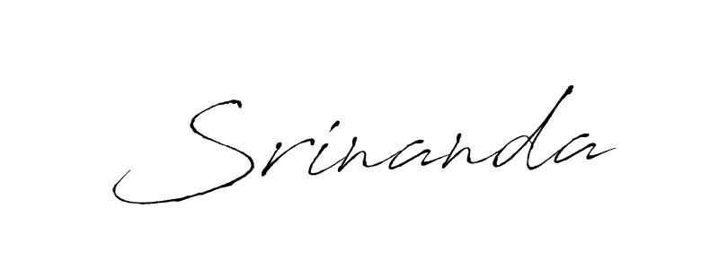 Use a signature maker to create a handwritten signature online. With this signature software, you can design (Antro_Vectra) your own signature for name Srinanda. Srinanda signature style 6 images and pictures png