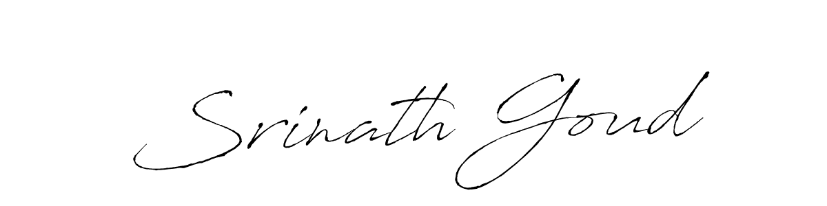 Srinath Goud stylish signature style. Best Handwritten Sign (Antro_Vectra) for my name. Handwritten Signature Collection Ideas for my name Srinath Goud. Srinath Goud signature style 6 images and pictures png