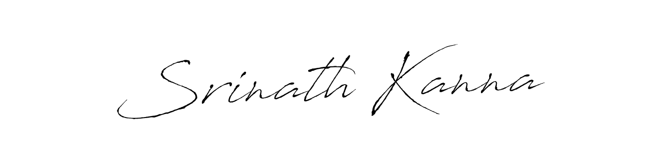 The best way (Antro_Vectra) to make a short signature is to pick only two or three words in your name. The name Srinath Kanna include a total of six letters. For converting this name. Srinath Kanna signature style 6 images and pictures png