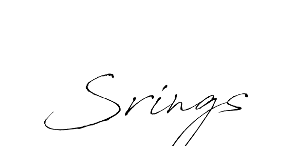 The best way (Antro_Vectra) to make a short signature is to pick only two or three words in your name. The name Srings include a total of six letters. For converting this name. Srings signature style 6 images and pictures png