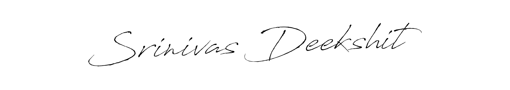 The best way (Antro_Vectra) to make a short signature is to pick only two or three words in your name. The name Srinivas Deekshit include a total of six letters. For converting this name. Srinivas Deekshit signature style 6 images and pictures png