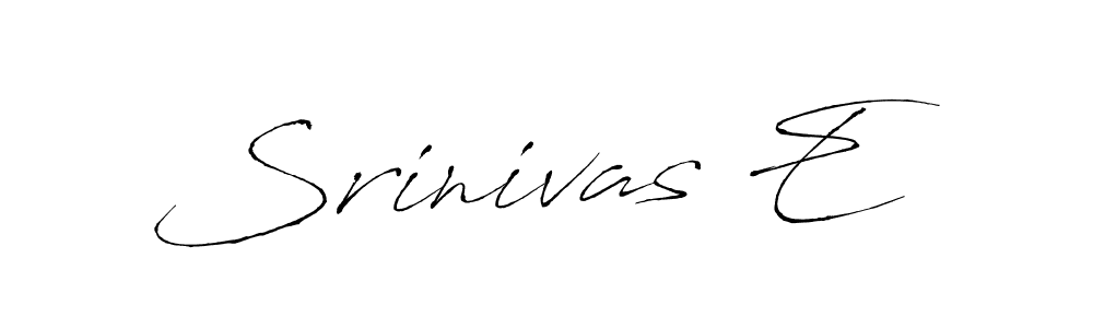How to make Srinivas E signature? Antro_Vectra is a professional autograph style. Create handwritten signature for Srinivas E name. Srinivas E signature style 6 images and pictures png