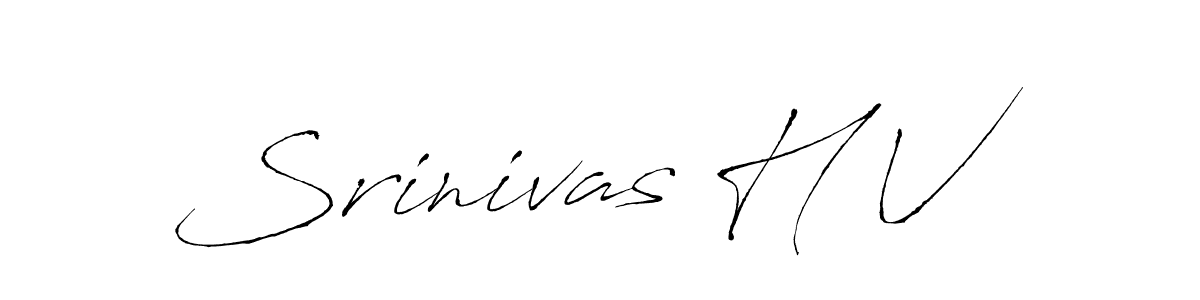 Create a beautiful signature design for name Srinivas H V. With this signature (Antro_Vectra) fonts, you can make a handwritten signature for free. Srinivas H V signature style 6 images and pictures png