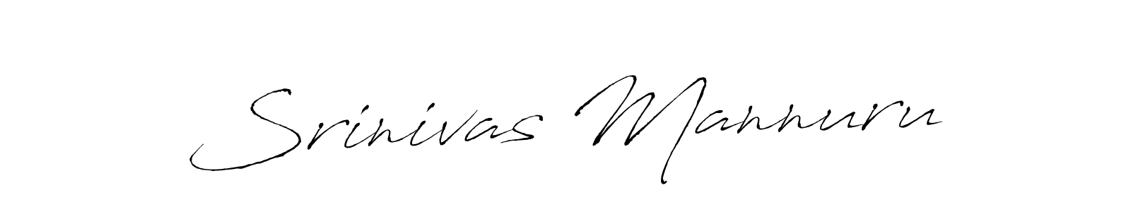 How to make Srinivas Mannuru name signature. Use Antro_Vectra style for creating short signs online. This is the latest handwritten sign. Srinivas Mannuru signature style 6 images and pictures png