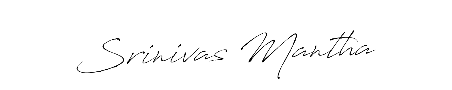 Make a beautiful signature design for name Srinivas Mantha. With this signature (Antro_Vectra) style, you can create a handwritten signature for free. Srinivas Mantha signature style 6 images and pictures png