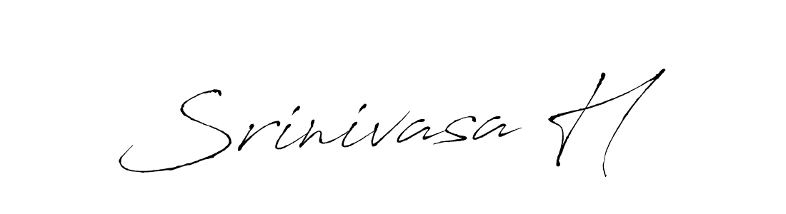 Make a beautiful signature design for name Srinivasa H. With this signature (Antro_Vectra) style, you can create a handwritten signature for free. Srinivasa H signature style 6 images and pictures png