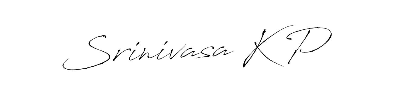 How to make Srinivasa K P name signature. Use Antro_Vectra style for creating short signs online. This is the latest handwritten sign. Srinivasa K P signature style 6 images and pictures png