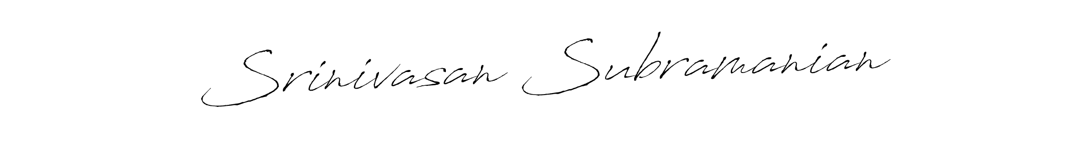 Use a signature maker to create a handwritten signature online. With this signature software, you can design (Antro_Vectra) your own signature for name Srinivasan Subramanian. Srinivasan Subramanian signature style 6 images and pictures png