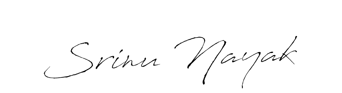 Make a beautiful signature design for name Srinu Nayak. With this signature (Antro_Vectra) style, you can create a handwritten signature for free. Srinu Nayak signature style 6 images and pictures png