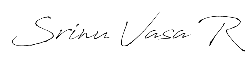 Discover how Srinu Vasa R looks in an executive cursive font (Antro_Vectra). Perfect for legal documents, invoices, and certificates. Srinu Vasa R signature style 6 images and pictures png