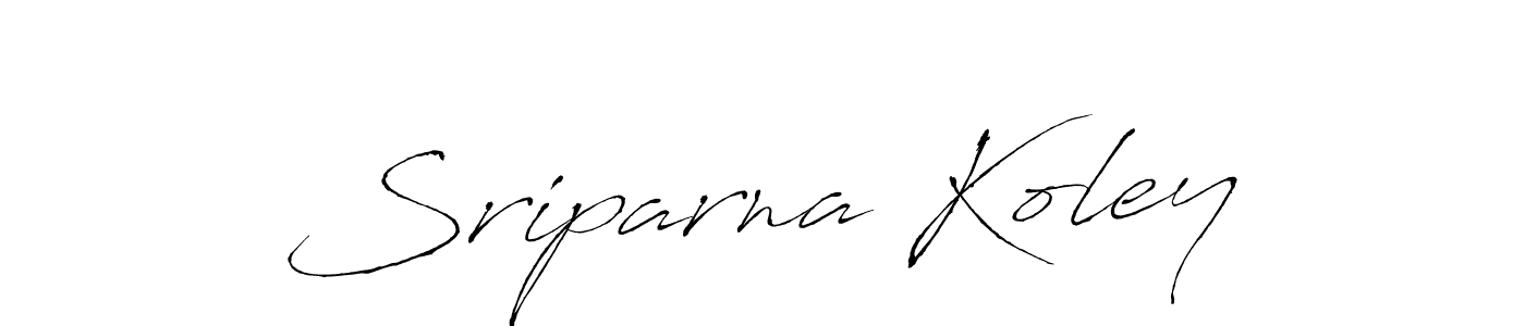 Make a beautiful signature design for name Sriparna Koley. With this signature (Antro_Vectra) style, you can create a handwritten signature for free. Sriparna Koley signature style 6 images and pictures png