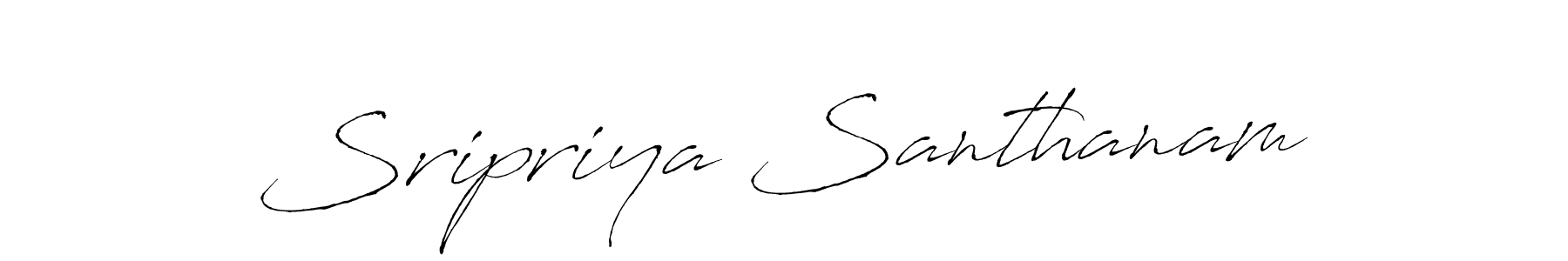 How to make Sripriya Santhanam name signature. Use Antro_Vectra style for creating short signs online. This is the latest handwritten sign. Sripriya Santhanam signature style 6 images and pictures png