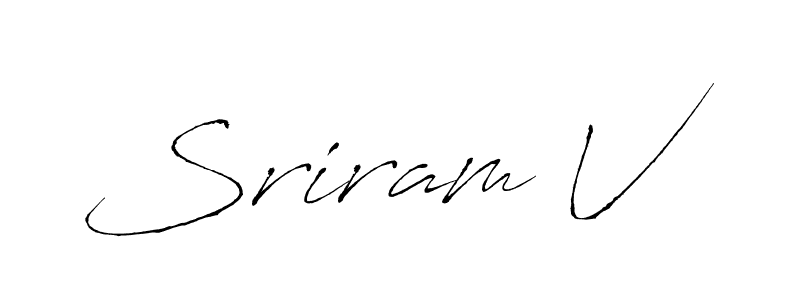 How to make Sriram V signature? Antro_Vectra is a professional autograph style. Create handwritten signature for Sriram V name. Sriram V signature style 6 images and pictures png