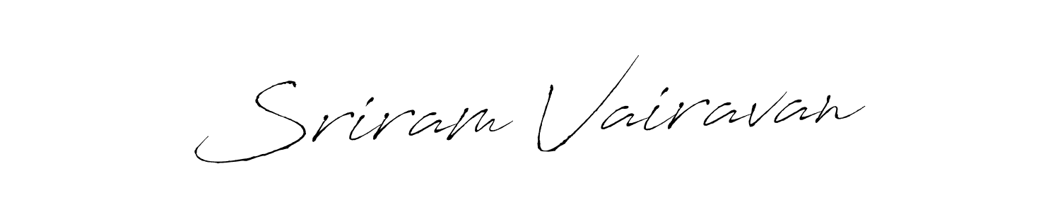 You should practise on your own different ways (Antro_Vectra) to write your name (Sriram Vairavan) in signature. don't let someone else do it for you. Sriram Vairavan signature style 6 images and pictures png