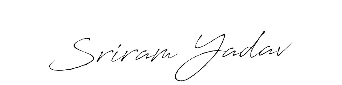 Create a beautiful signature design for name Sriram Yadav. With this signature (Antro_Vectra) fonts, you can make a handwritten signature for free. Sriram Yadav signature style 6 images and pictures png