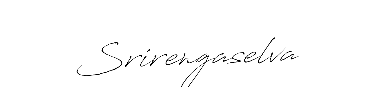 The best way (Antro_Vectra) to make a short signature is to pick only two or three words in your name. The name Srirengaselva include a total of six letters. For converting this name. Srirengaselva signature style 6 images and pictures png