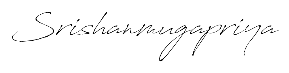 The Antro_Vectra typeface gives name Srishanmugapriya a refined look. Suitable for certificates, diplomas, and official verification. Srishanmugapriya signature style 6 images and pictures png