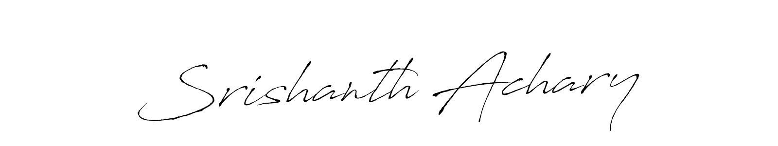 Create a beautiful signature design for name Srishanth Achary. With this signature (Antro_Vectra) fonts, you can make a handwritten signature for free. Srishanth Achary signature style 6 images and pictures png