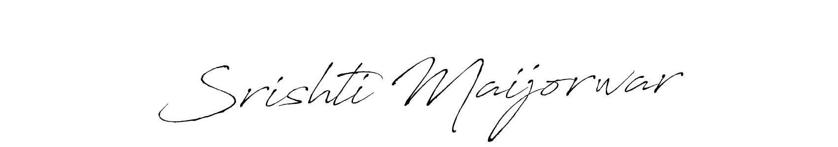 Antro_Vectra is a professional signature style that is perfect for those who want to add a touch of class to their signature. It is also a great choice for those who want to make their signature more unique. Get Srishti Maijorwar name to fancy signature for free. Srishti Maijorwar signature style 6 images and pictures png