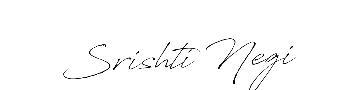 Make a beautiful signature design for name Srishti Negi. With this signature (Antro_Vectra) style, you can create a handwritten signature for free. Srishti Negi signature style 6 images and pictures png