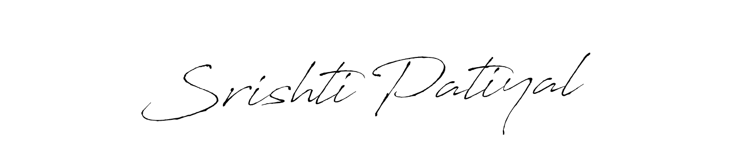 Use a signature maker to create a handwritten signature online. With this signature software, you can design (Antro_Vectra) your own signature for name Srishti Patiyal. Srishti Patiyal signature style 6 images and pictures png