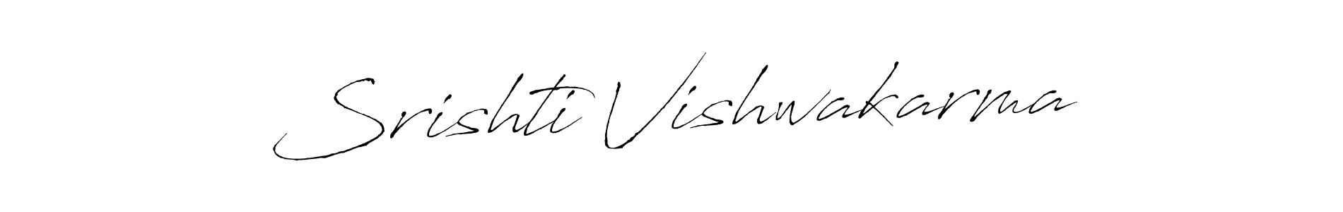 How to make Srishti Vishwakarma signature? Antro_Vectra is a professional autograph style. Create handwritten signature for Srishti Vishwakarma name. Srishti Vishwakarma signature style 6 images and pictures png