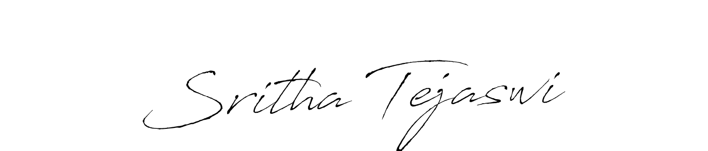 Create a beautiful signature design for name Sritha Tejaswi. With this signature (Antro_Vectra) fonts, you can make a handwritten signature for free. Sritha Tejaswi signature style 6 images and pictures png