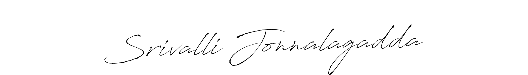 You should practise on your own different ways (Antro_Vectra) to write your name (Srivalli Jonnalagadda) in signature. don't let someone else do it for you. Srivalli Jonnalagadda signature style 6 images and pictures png